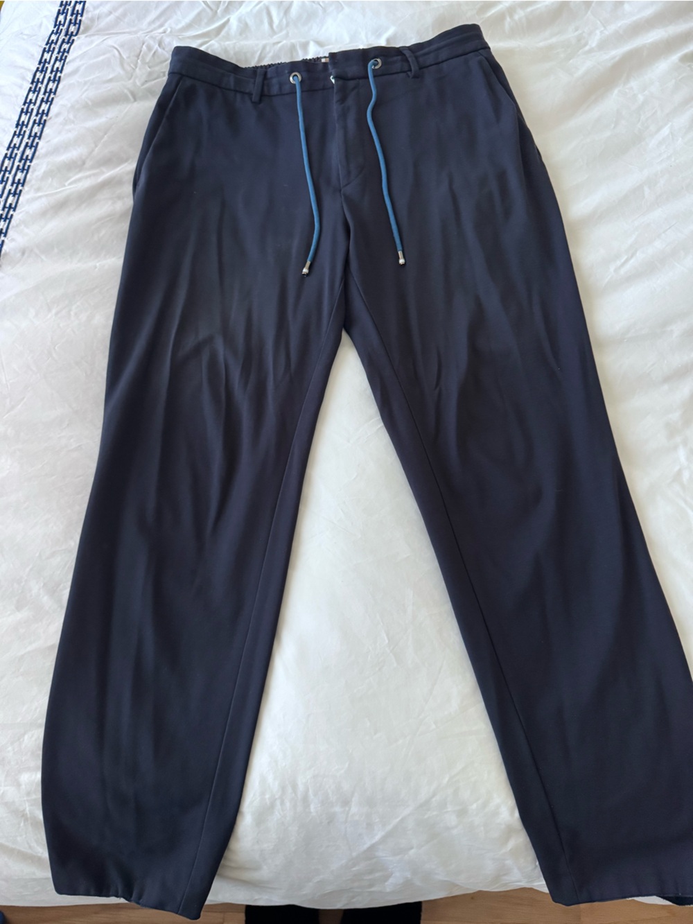 Hugo Boss Navy Blue Drawstring Soft Performance Fabric
